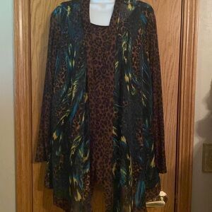 Susan Graver women’s size 1X print jacket/shell